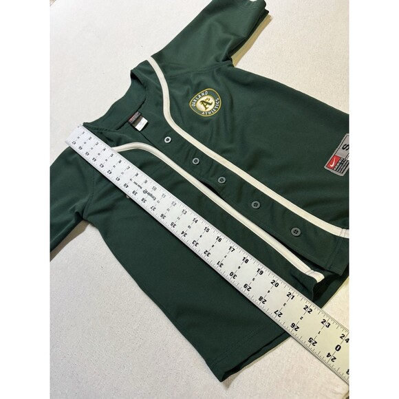 Y2K Nike Team MLB Oakland Athletics A'S Embroidered Baseball Jersey Size S Youth - Picture 10 of 11